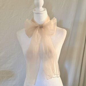 Elegant Cream Sheer Scarf